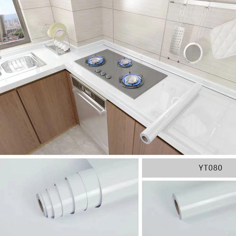 Papel de Parede Autoadesivo Impermeável e à Prova de Óleo para Cozinha, Banheiro e Renovação de Móveis – Filme de PVC Multifuncional