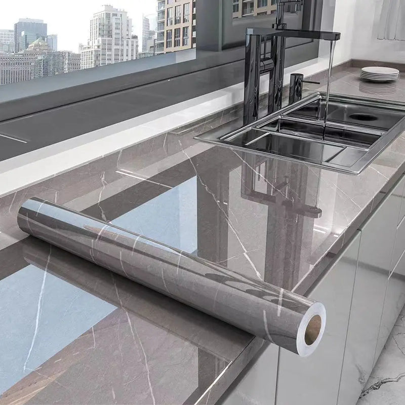 Papel de Parede Autoadesivo Impermeável e à Prova de Óleo para Cozinha, Banheiro e Renovação de Móveis – Filme de PVC Multifuncional