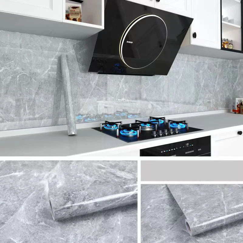 Papel de Parede Autoadesivo Impermeável e à Prova de Óleo para Cozinha, Banheiro e Renovação de Móveis – Filme de PVC Multifuncional
