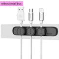 Baseus Magnetic Cable Clip - Organizador de Cabos Adesivo para Mesa e Carro, Protetor de Cabo USB