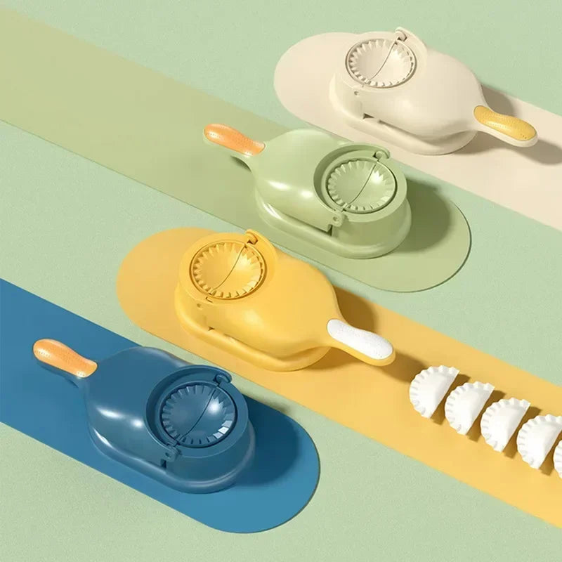Kit 2 em 1 para Fazer Dumplings - Máquina de Modelagem de Massa para Empanada, Pierogi e Dumplings Caseiros