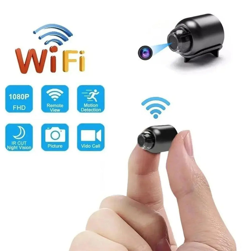 Mini Câmera HD 1080P Compacta Sem Fio WIFI com Gravação Cíclica