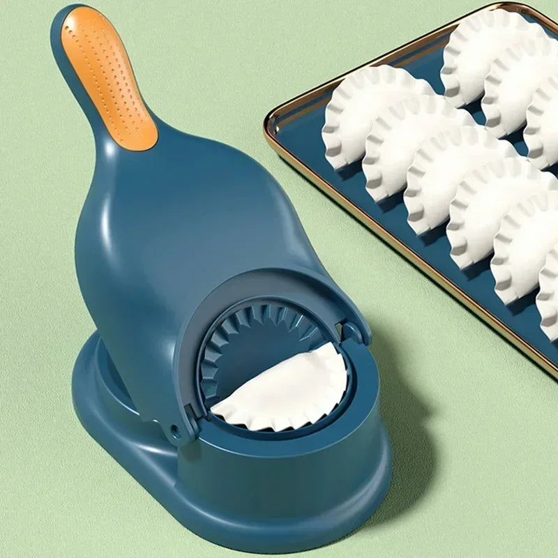 Kit 2 em 1 para Fazer Dumplings - Máquina de Modelagem de Massa para Empanada, Pierogi e Dumplings Caseiros