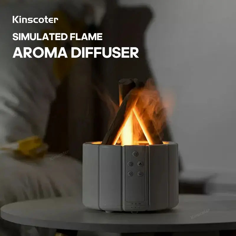 Difusor de Aroma KINSCOTER – Chama Simulada &amp; Umidificador Ultrassônico