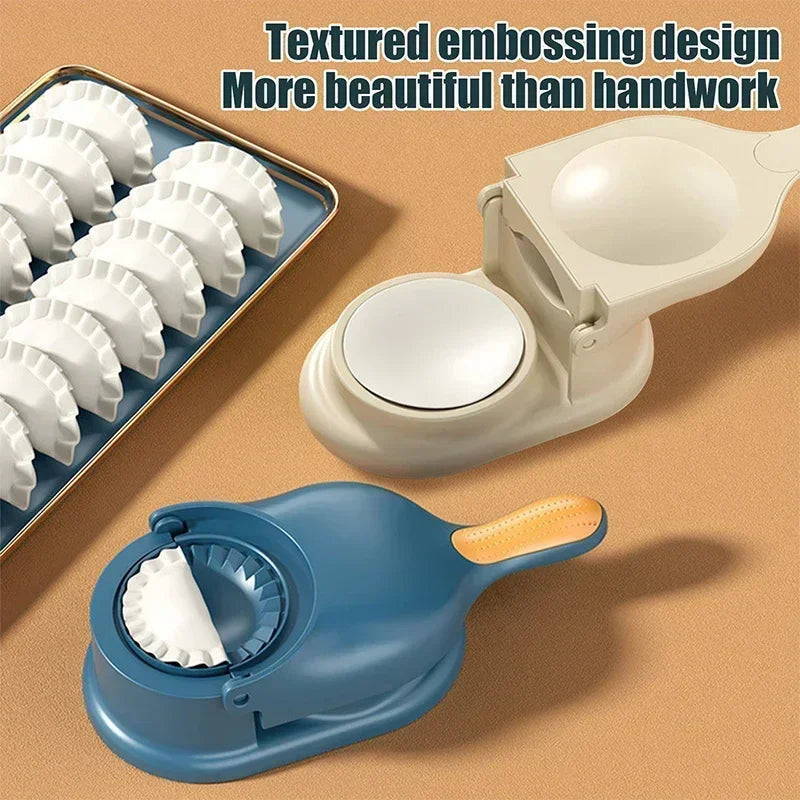 Kit 2 em 1 para Fazer Dumplings - Máquina de Modelagem de Massa para Empanada, Pierogi e Dumplings Caseiros