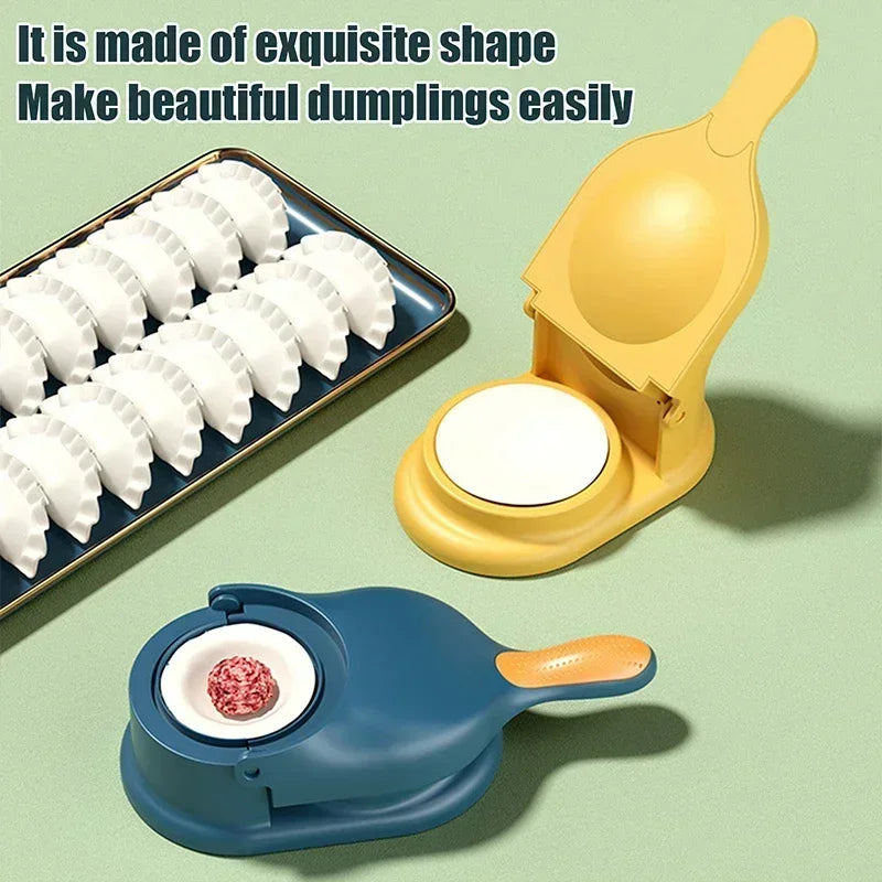 Kit 2 em 1 para Fazer Dumplings - Máquina de Modelagem de Massa para Empanada, Pierogi e Dumplings Caseiros