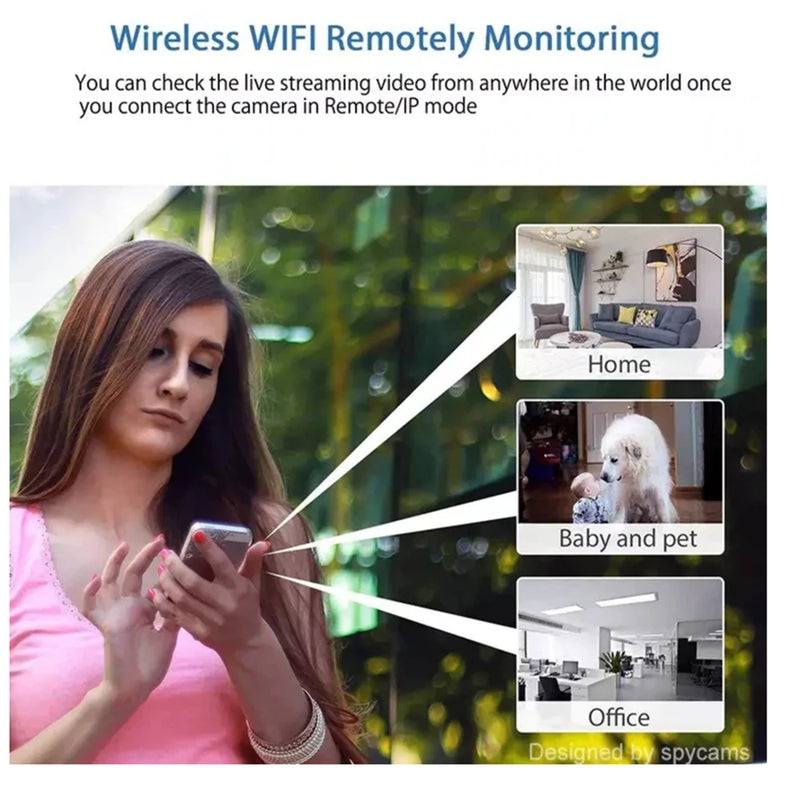 Mini Câmera HD 1080P Compacta Sem Fio WIFI com Gravação Cíclica